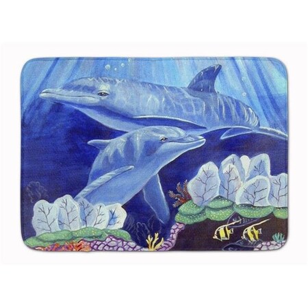 Carolines Treasures Carolines Treasures 7080RUG Dolphin Under the Sea Machine Washable Memory Foam Mat 7080RUG